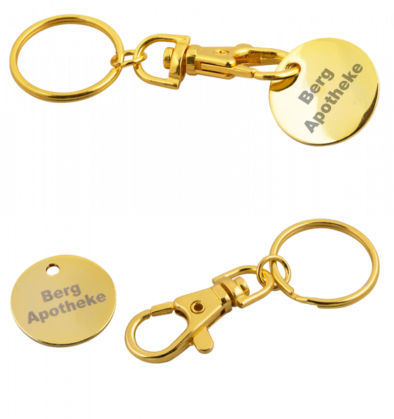 Metall-Schlüsselanhänger GOLDI mit EK Chip - Art. 55522