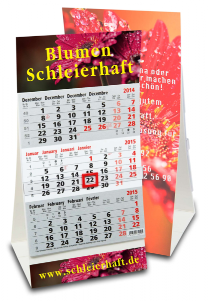 3-Monats-Tischkalender DESK - Art. 55113