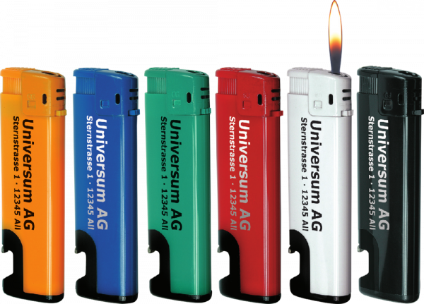 Elektronikfeuerzeug COMBI mit Flaschenöffner - Art. 54223