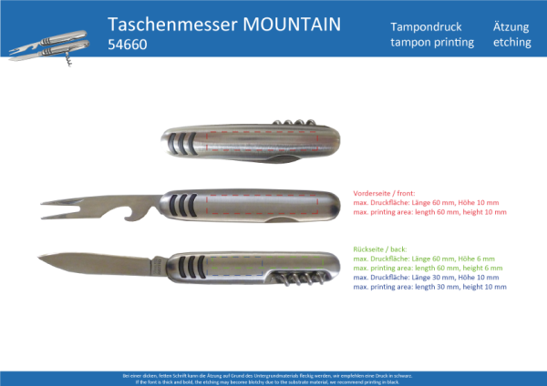 Taschenmesser MOUNTAIN - Art. 54660